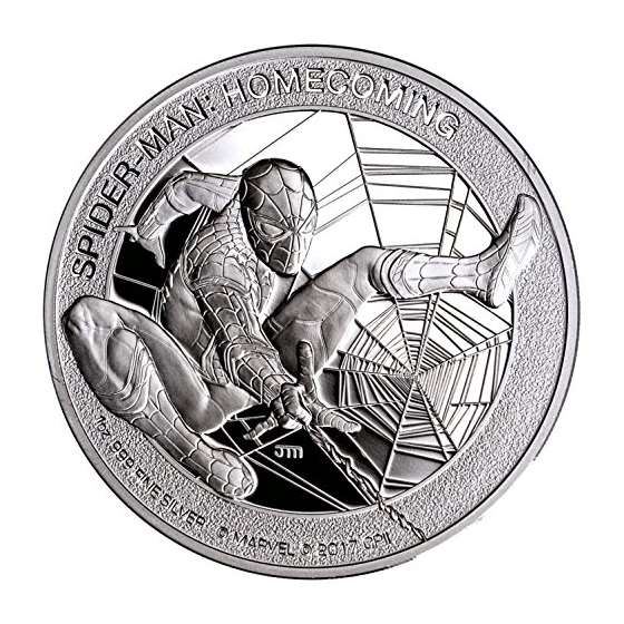 2017 CK Spider-Man Homecoming Marvel 1 Oz Silver P