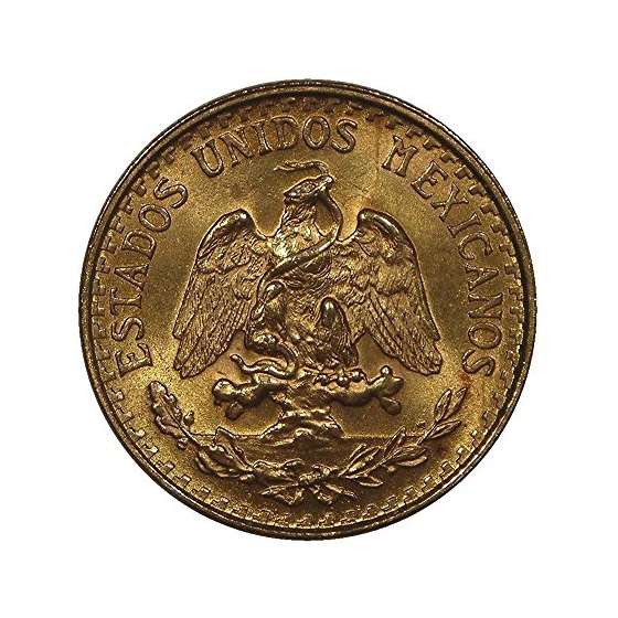 1945 Mexico 2 Pesos Gold Coin-Brilliant Uncirculat