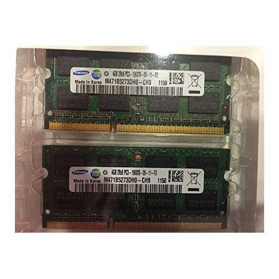 8GB Kit DDR3 1333 Mhz PC3 10600 2 X 4GB SODIMM LAP