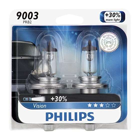 9003 Vision Upgrade Headlight Bulb, 2 Pack