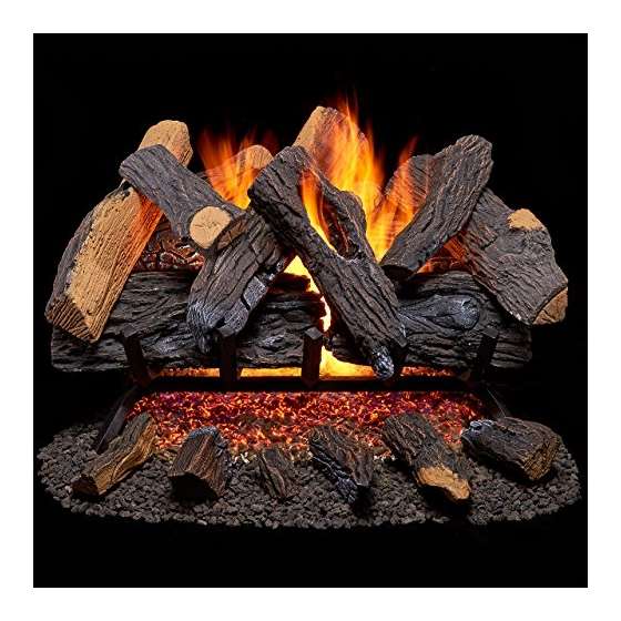 Vented Natural Gas Fireplace Log Set - 24 In., 55,