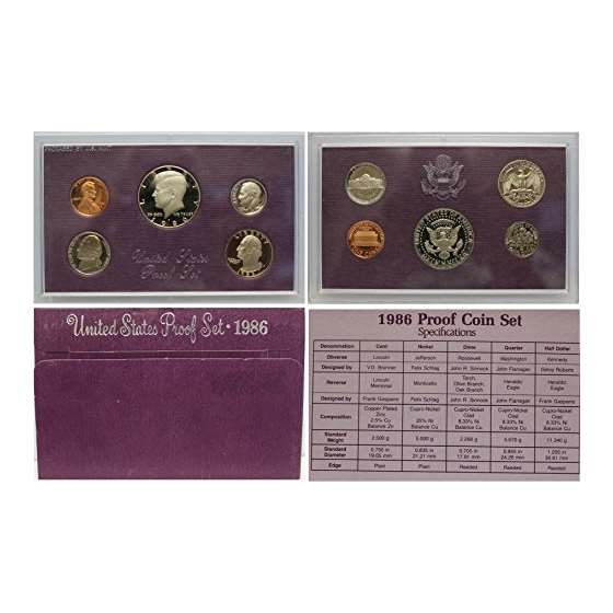 1986 S Proof Set Collection Uncirculated US Mint