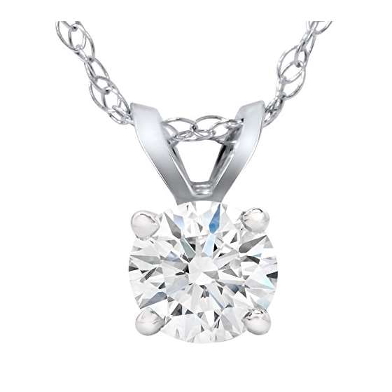 5/8Ct Lab Grown Diamond Round Solitaire Pendant 14