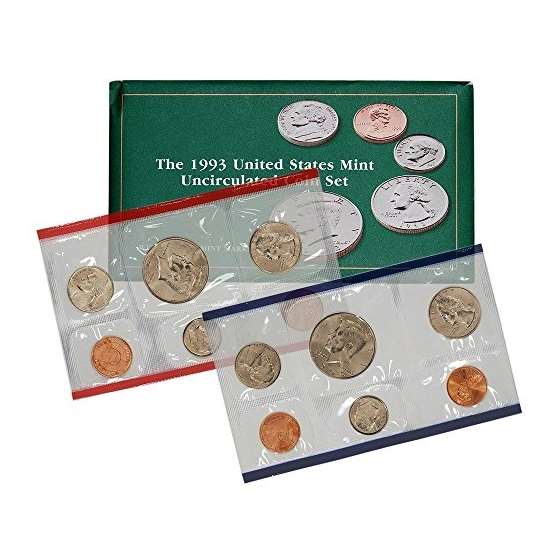 1993 US Mint Uncirculated 10-Coin Set P D In Origi