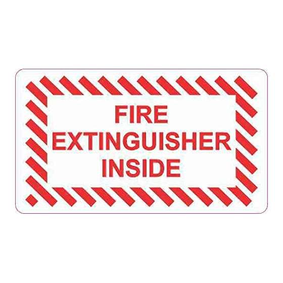 3.5In X 2In Fire Extinguisher Inside Decal Vinyl S
