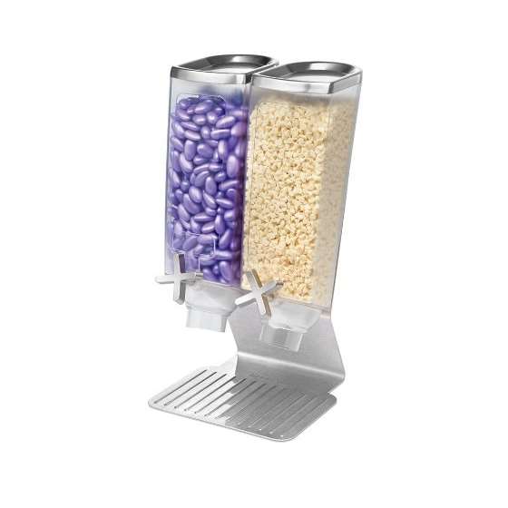 EZ514 2-Container Snack Dispenser With Stainless S