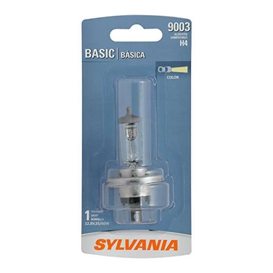 9003 Also Fits H4 Basic Halogen Headlight Bulb, Co