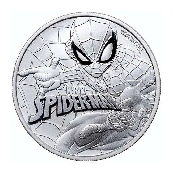 2017 TV Spider-Man 1 Oz Silver Marvel Series Coin