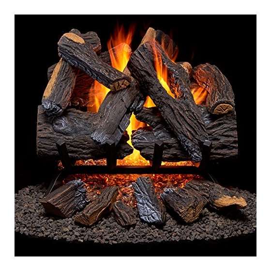 Vented Natural Gas Fireplace Log Set - 18 In., 45,