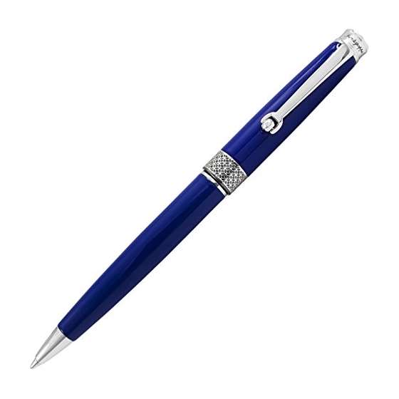 Piacere Chrome Cobalt Blue Micro Ballpoint Pen ISP