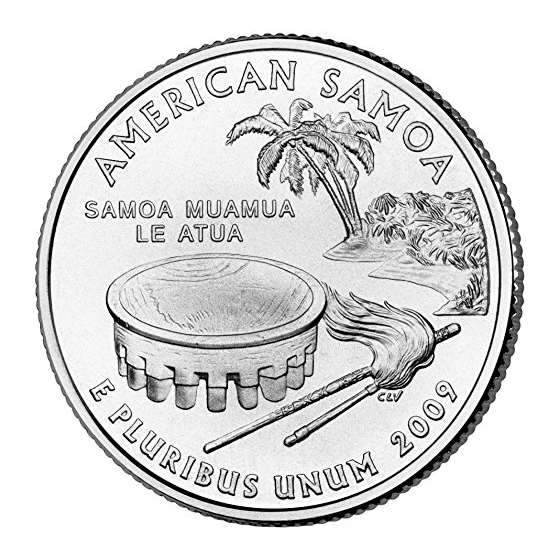 2009 P American Samoa State Quarter Choice Uncircu