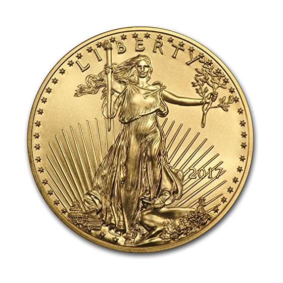 2017 1 By 10 Oz Gold American Eagle BU Gold Brilli