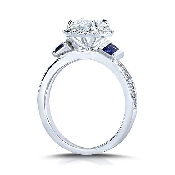 1 1/2 CTW IGI USA Diamond And Sapphire Engagemen-3