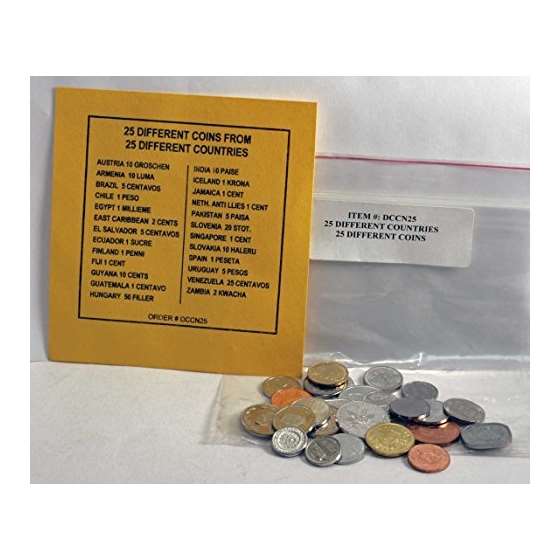 1993 25 Different World Foreign Uncirculated Coins