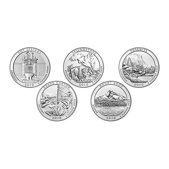 2010 P National Parks Set 5 Coins Uncirculated