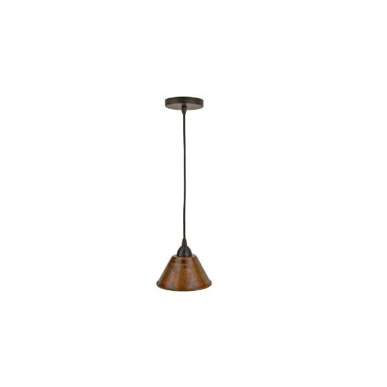 L300DB 7-Inch Hand Hammered Cone Pendant Light, Oi