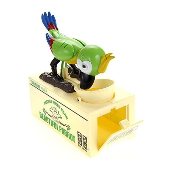 Powertrc Parrot Coin Bank Green-3