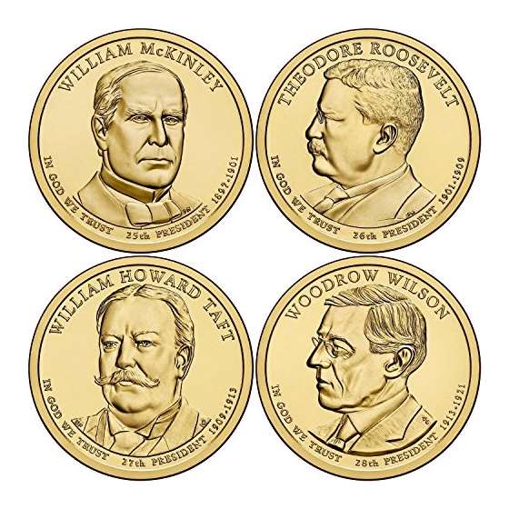 2013 P Complete Set Of All 4 Presidential Dollars