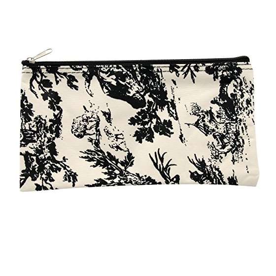 French Toile Makeup Brush Bag 10-Inch