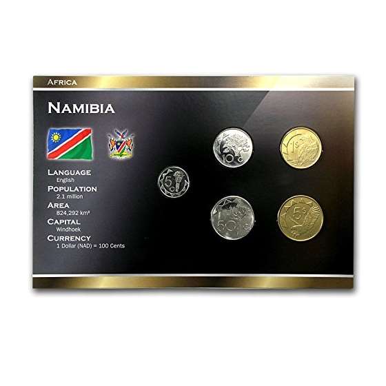 NA 1993 -2009 Namibia 5 Cents-5 Dollars Coin Set U