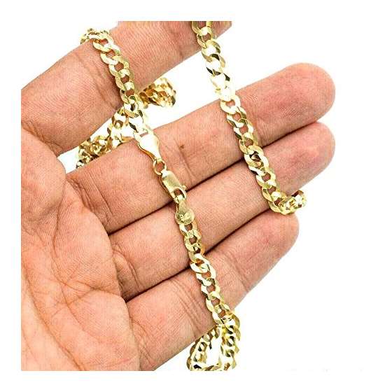 10K YELLOW Gold SOLID ITALY CUBAN Chain - 26 Inc-3