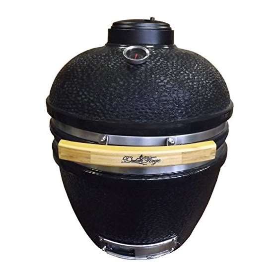 Ceramic Charcoal Kamado Grill And Smoker - Medium