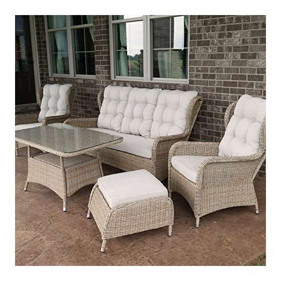 Charleston Way 5-Piece Outdoor Wicker Patio Sofa S